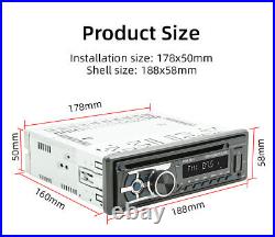 LCD Car Radio 1 DIN Bluetooth Stereo MP3 Player USB/TF/FM Head Unit CD VCD DVD