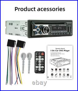 LCD Car Radio 1 DIN Bluetooth Stereo MP3 Player USB/TF/FM Head Unit CD VCD DVD