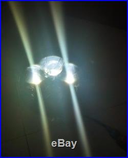 LED Headlights x2 BLACK CRYSTAL 7 lights Headlamps for Land Rover Defender 7502