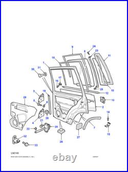 Land Rover Glass Rear Door Fixed Quarterlight Green Fits Range Rover Classic