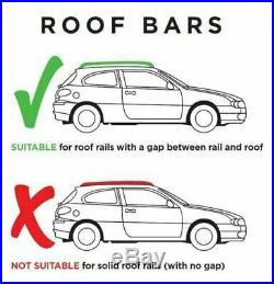Locking Aluminium Car Roof Bars Rack 1.35M & 320L Roof Box For Raised Rails