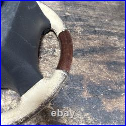 Lot10 RANGE ROVER P38 Steering Wheel Leather Cream Good Ish Wood