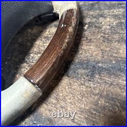 Lot11 RANGE ROVER P38 Steering Wheel Leather Cream Good Ish Wood