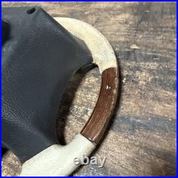 Lot11 RANGE ROVER P38 Steering Wheel Leather Cream Good Ish Wood