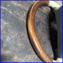 Lot11 RANGE ROVER P38 Steering Wheel Leather Cream Good Ish Wood Lot11 RANGE ROVER P38 Steering Wheel Leather Cream Good Ish Wood