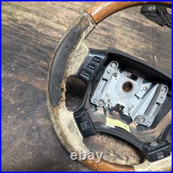 Lot14 RANGE ROVER P38 Steering Wheel Leather Cream Good Ish Wood