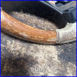 Lot14 RANGE ROVER P38 Steering Wheel Leather Cream Good Ish Wood