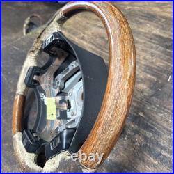 Lot14 RANGE ROVER P38 Steering Wheel Leather Cream Good Ish Wood