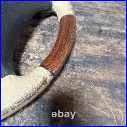 Lot14 RANGE ROVER P38 Steering Wheel Leather Cream Good Ish Wood Lot14 RANGE ROVER P38 Steering Wheel Leather Cream Good Ish Wood