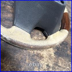 Lot14 RANGE ROVER P38 Steering Wheel Leather Cream Good Ish Wood