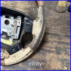 Lot15 RANGE ROVER P38 Steering Wheel Leather Cream Wood Rough Lot15 RANGE ROVER P38 Steering Wheel Leather Cream Wood Rough
