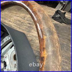Lot15 RANGE ROVER P38 Steering Wheel Leather Cream Wood Rough Lot15 RANGE ROVER P38 Steering Wheel Leather Cream Wood Rough
