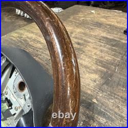 Lot16 RANGE ROVER P38 Steering Wheel Leather Grey Wood