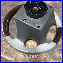 Lot16 RANGE ROVER P38 Steering Wheel Leather Grey Wood