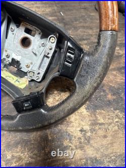 Lot18 RANGE ROVER P38 Steering Wheel Leather Black Wood