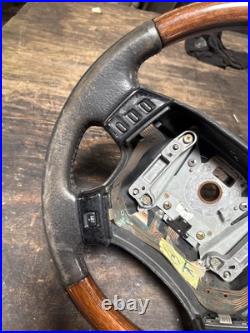 Lot18 RANGE ROVER P38 Steering Wheel Leather Black Wood