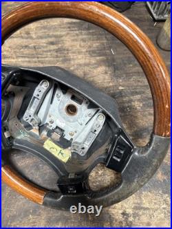 Lot18 RANGE ROVER P38 Steering Wheel Leather Black Wood
