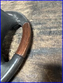 Lot18 RANGE ROVER P38 Steering Wheel Leather Black Wood