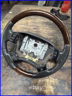 Lot19 RANGE ROVER P38 Steering Wheel Leather Black Wood