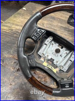 Lot19 RANGE ROVER P38 Steering Wheel Leather Black Wood