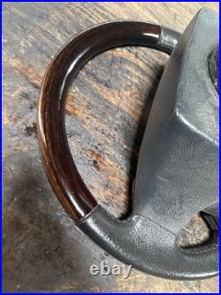 Lot19 RANGE ROVER P38 Steering Wheel Leather Black Wood