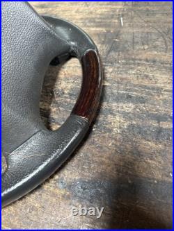 Lot19 RANGE ROVER P38 Steering Wheel Leather Black Wood