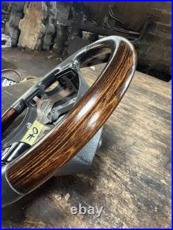 Lot19 RANGE ROVER P38 Steering Wheel Leather Black Wood