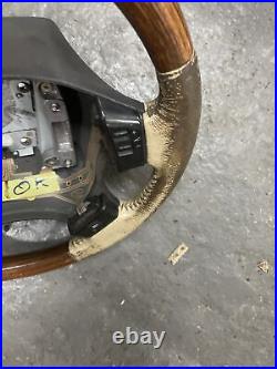 Lot1 RANGE ROVER P38 Steering Wheel Leather Cream Wood
