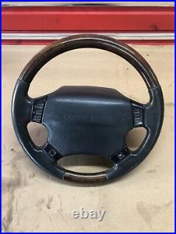 Lot21 RANGE ROVER P38 Steering Wheel Wood Walnut Black Leather