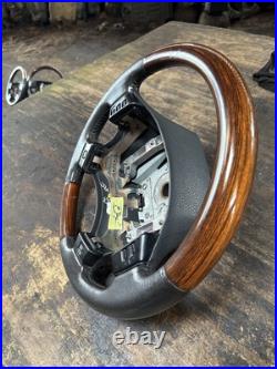 Lot23 RANGE ROVER P38 Steering Wheel Leather Black Wood