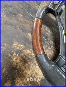 Lot23 RANGE ROVER P38 Steering Wheel Leather Black Wood