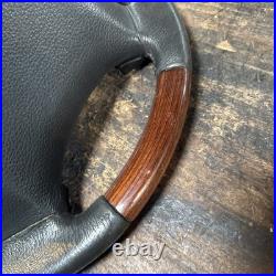 Lot23 RANGE ROVER P38 Steering Wheel Leather Black Wood