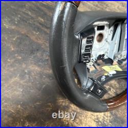 Lot23 RANGE ROVER P38 Steering Wheel Leather Black Wood