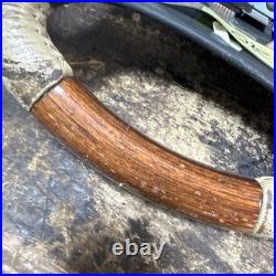 Lot3 RANGE ROVER P38 Steering Wheel Leather Cream Good Wood