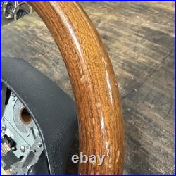 Lot3 RANGE ROVER P38 Steering Wheel Leather Cream Good Wood