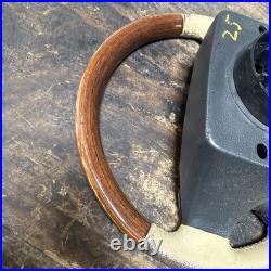 Lot3 RANGE ROVER P38 Steering Wheel Leather Cream Good Wood