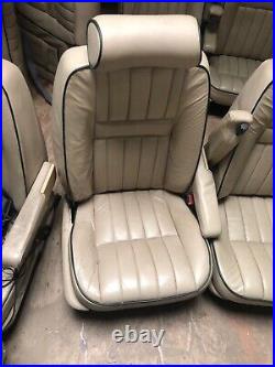 Lot47 RANGE ROVER P38 Electric Leather Seats Cream Green Piping