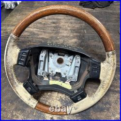 Lot4 RANGE ROVER P38 Steering Wheel Leather Cream Good Ish Wood Lot4 RANGE ROVER P38 Steering Wheel Leather Cream Good Ish Wood