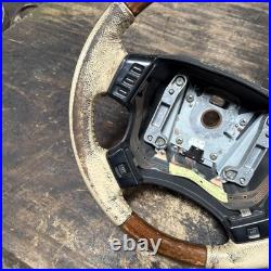 Lot4 RANGE ROVER P38 Steering Wheel Leather Cream Good Ish Wood Lot4 RANGE ROVER P38 Steering Wheel Leather Cream Good Ish Wood