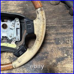 Lot4 RANGE ROVER P38 Steering Wheel Leather Cream Good Ish Wood Lot4 RANGE ROVER P38 Steering Wheel Leather Cream Good Ish Wood