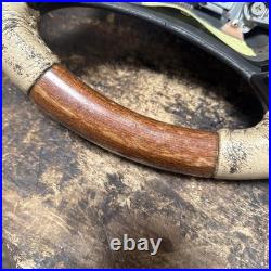 Lot4 RANGE ROVER P38 Steering Wheel Leather Cream Good Ish Wood Lot4 RANGE ROVER P38 Steering Wheel Leather Cream Good Ish Wood