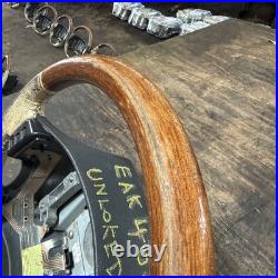 Lot4 RANGE ROVER P38 Steering Wheel Leather Cream Good Ish Wood Lot4 RANGE ROVER P38 Steering Wheel Leather Cream Good Ish Wood