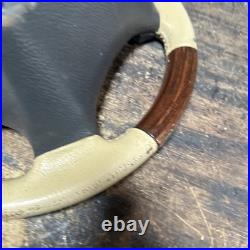 Lot4 RANGE ROVER P38 Steering Wheel Leather Cream Good Ish Wood Lot4 RANGE ROVER P38 Steering Wheel Leather Cream Good Ish Wood