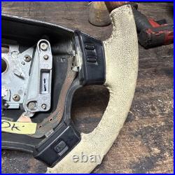 Lot5 RANGE ROVER P38 Steering Wheel Leather Cream Good Ish Wood Lot5 RANGE ROVER P38 Steering Wheel Leather Cream Good Ish Wood