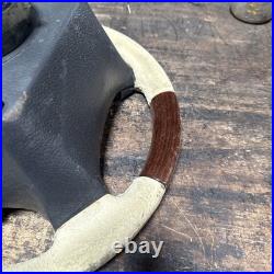 Lot5 RANGE ROVER P38 Steering Wheel Leather Cream Good Ish Wood Lot5 RANGE ROVER P38 Steering Wheel Leather Cream Good Ish Wood