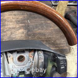 Lot6 RANGE ROVER P38 Steering Wheel Leather Cream Good Ish Wood Lot6 RANGE ROVER P38 Steering Wheel Leather Cream Good Ish Wood