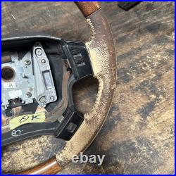 Lot7 RANGE ROVER P38 Steering Wheel Leather Cream Good Ish Wood
