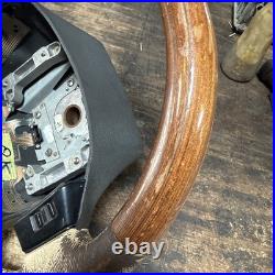 Lot7 RANGE ROVER P38 Steering Wheel Leather Cream Good Ish Wood