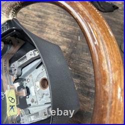 Lot7 RANGE ROVER P38 Steering Wheel Leather Cream Good Ish Wood