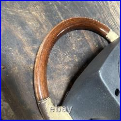 Lot7 RANGE ROVER P38 Steering Wheel Leather Cream Good Ish Wood